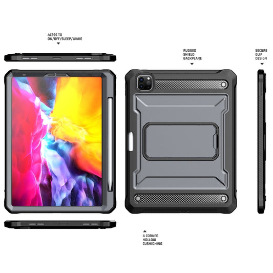 For iPad Pro 11 2022/2021/2020/2018 Explorer Tablet Protective Case with Pen Slot(Grey) - More iPad Cases by buy2fix | Online Shopping UK | buy2fix