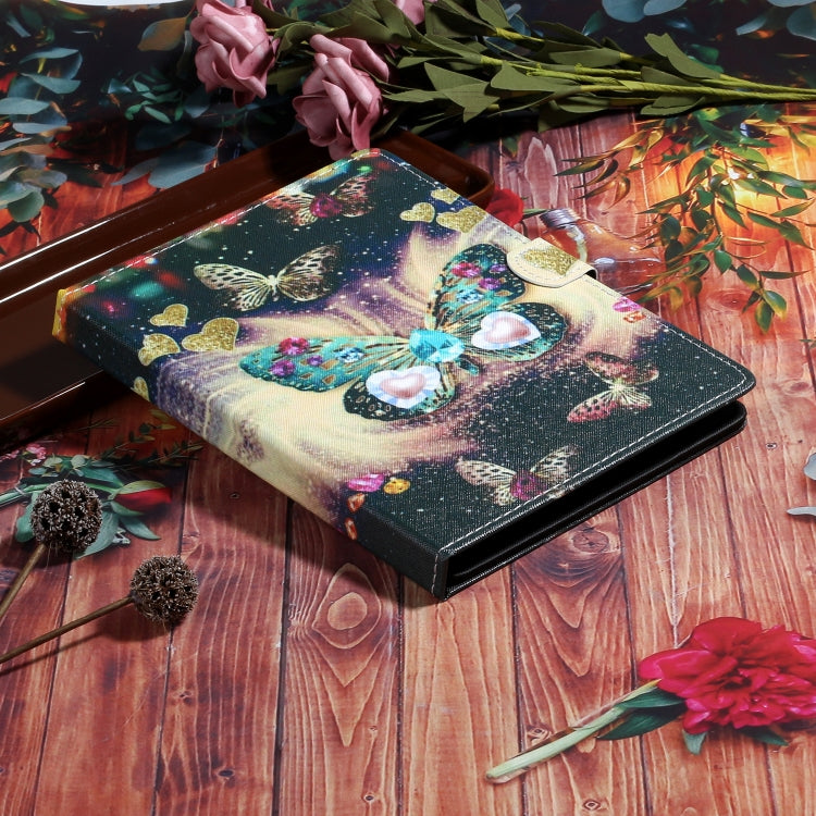 For 7 inch  Tablet PC Universal Coloured Drawing Pattern Horizontal Flip Leather Case with Holder & Card Slot(Butterflies) - 7 inch by buy2fix | Online Shopping UK | buy2fix