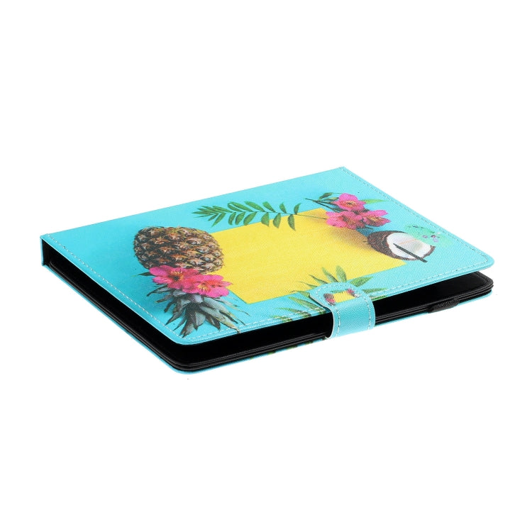For 8 inch Tablet PC Universal Coloured Drawing Pattern Horizontal Flip Leather Case with Holder & Card Slot(Pineapple) - 8 inch by buy2fix | Online Shopping UK | buy2fix