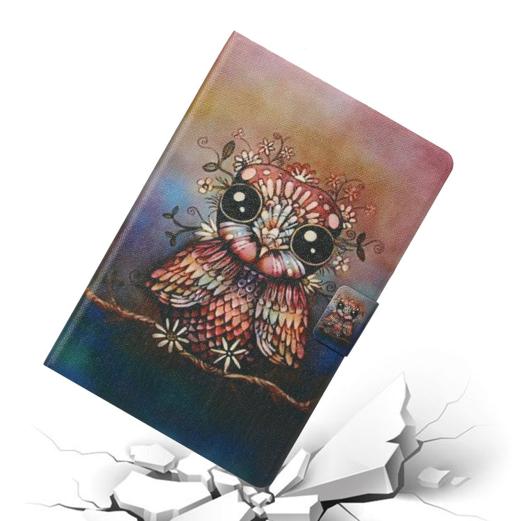 For 10 inch Tablet PC Universal Coloured Drawing Pattern Horizontal Flip Leather Case with Holder & Card Slot(Owl) - 10 - 11 inch by buy2fix | Online Shopping UK | buy2fix