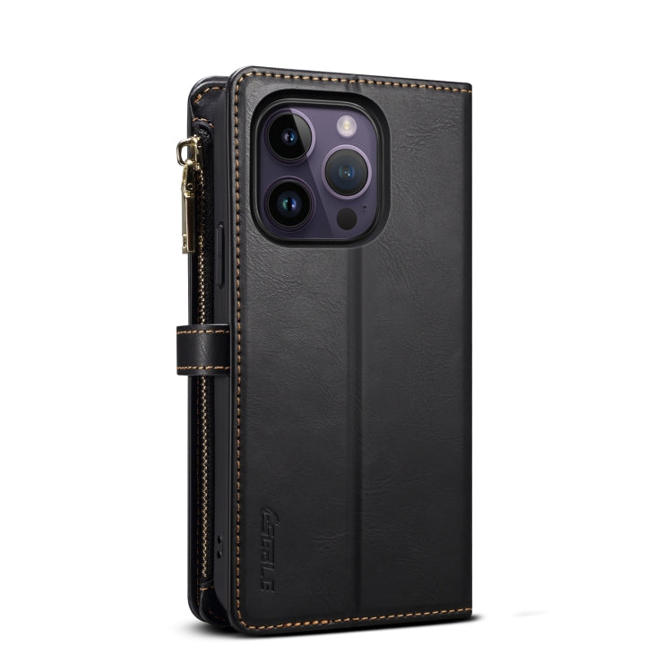 For iPhone 14 Pro ESEBLE Star Series Lanyard Zipper Wallet RFID Leather Case(Black) - iPhone 14 Pro Cases by ESEBLE | Online Shopping UK | buy2fix