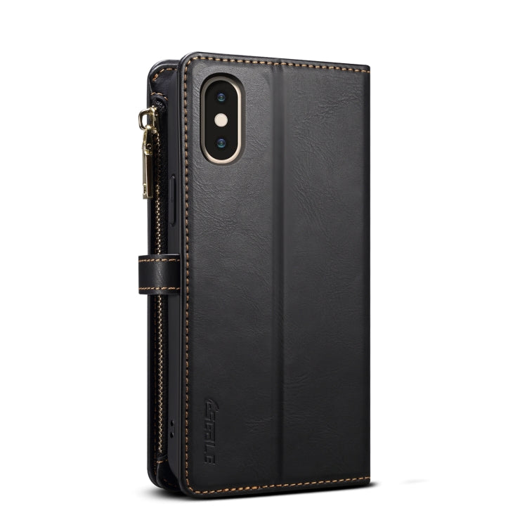For iPhone XS Max ESEBLE Star Series Lanyard Zipper Wallet RFID Leather Case(Black) - More iPhone Cases by ESEBLE | Online Shopping UK | buy2fix