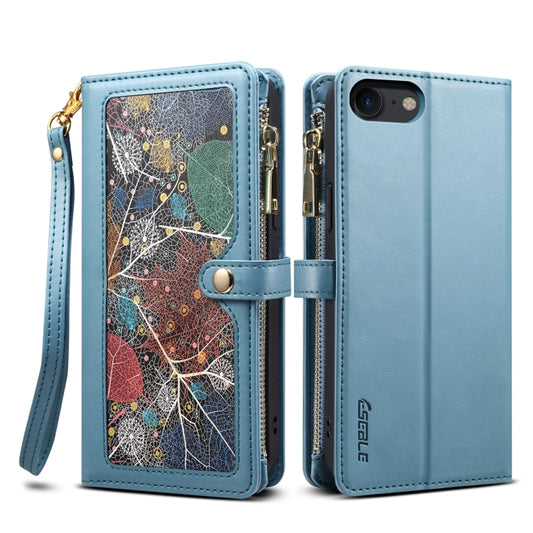 For iPhone 6s / 6 ESEBLE Star Series Lanyard Zipper Wallet RFID Leather Case(Blue) - More iPhone Cases by ESEBLE | Online Shopping UK | buy2fix