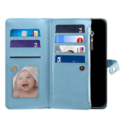 For Samsung Galaxy S21 FE 5G ESEBLE Star Series Lanyard Zipper Wallet RFID Leather Case(Blue) - Galaxy Phone Cases by ESEBLE | Online Shopping UK | buy2fix