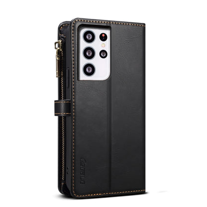 For Samsung Galaxy S21 Ultra 5G ESEBLE Star Series Lanyard Zipper Wallet RFID Leather Case(Black) - Galaxy S21 Ultra 5G Cases by ESEBLE | Online Shopping UK | buy2fix