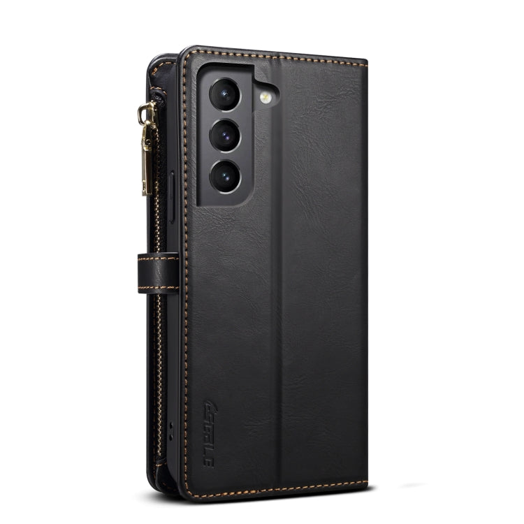 For Samsung Galaxy S21 5G ESEBLE Star Series Lanyard Zipper Wallet RFID Leather Case(Black) - Galaxy S21 5G Cases by ESEBLE | Online Shopping UK | buy2fix