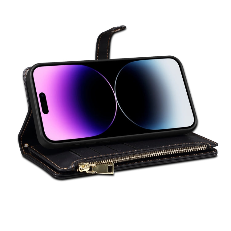 For Samsung Galaxy S21 5G ESEBLE Star Series Lanyard Zipper Wallet RFID Leather Case(Black) - Galaxy S21 5G Cases by ESEBLE | Online Shopping UK | buy2fix