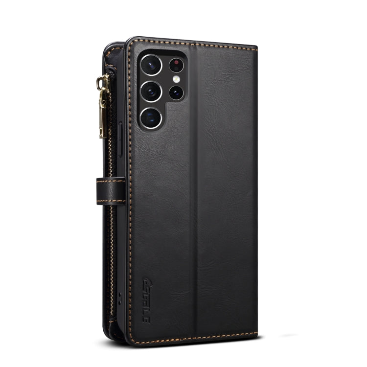 For Samsung Galaxy S22 Ultra 5G ESEBLE Star Series Lanyard Zipper Wallet RFID Leather Case(Black) - Galaxy S22 Ultra 5G Cases by ESEBLE | Online Shopping UK | buy2fix