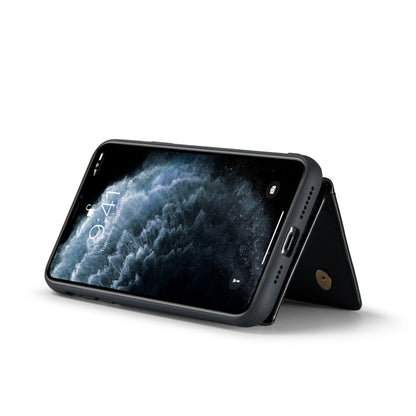 For iPhone 11 Pro DG.MING M3 Series Glitter Powder Card Bag Leather Case(Black) by DG.MING