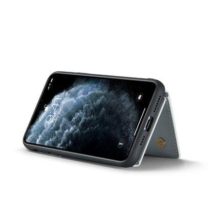 For iPhone 11 Pro DG.MING M3 Series Glitter Powder Card Bag Leather Case(Silver) by DG.MING