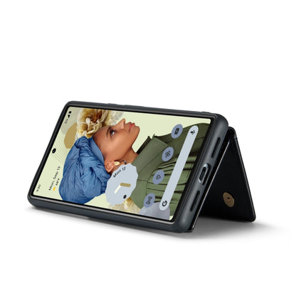 For Google Pixel 6 DG.MING M3 Series Glitter Powder Card Bag Leather Case(Black) by DG.MING