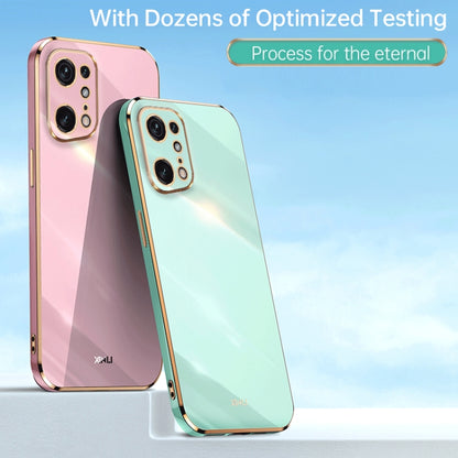 For OPPO Find X5 Pro XINLI Straight 6D Plating Gold Edge TPU Phone Case(Black) - OPPO Cases by buy2fix | Online Shopping UK | buy2fix
