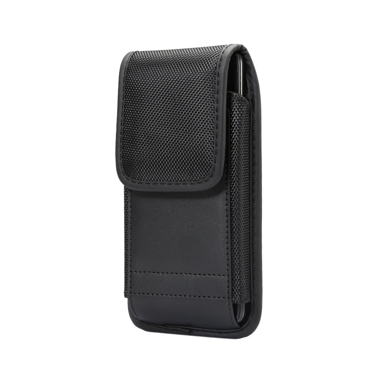 For 6.4-6.9 inch Universal Nylon Cloth Mobile Phone Waist Bag with Card Slot(Black) by buy2fix