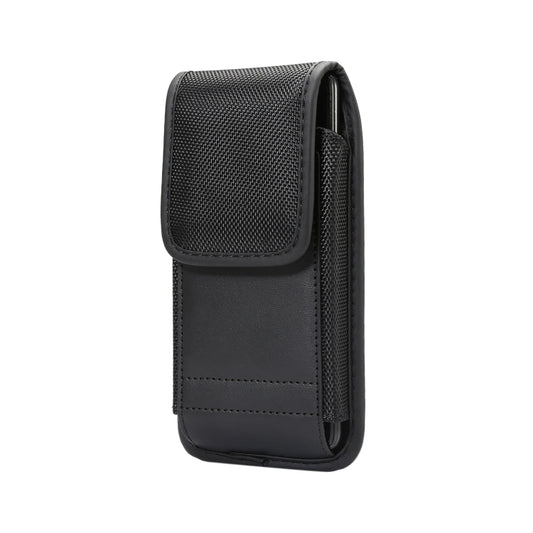For 6.4-6.9 inch Universal Nylon Cloth Mobile Phone Waist Bag with Card Slot(Black) by buy2fix