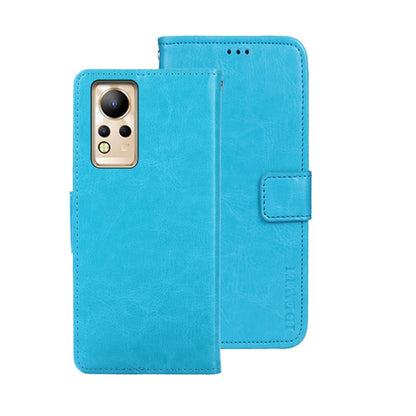 For Infinix Note 12 idewei Crazy Horse Texture Leather Phone Case(Sky Blue) - Infinix Cases by idewei | Online Shopping UK | buy2fix