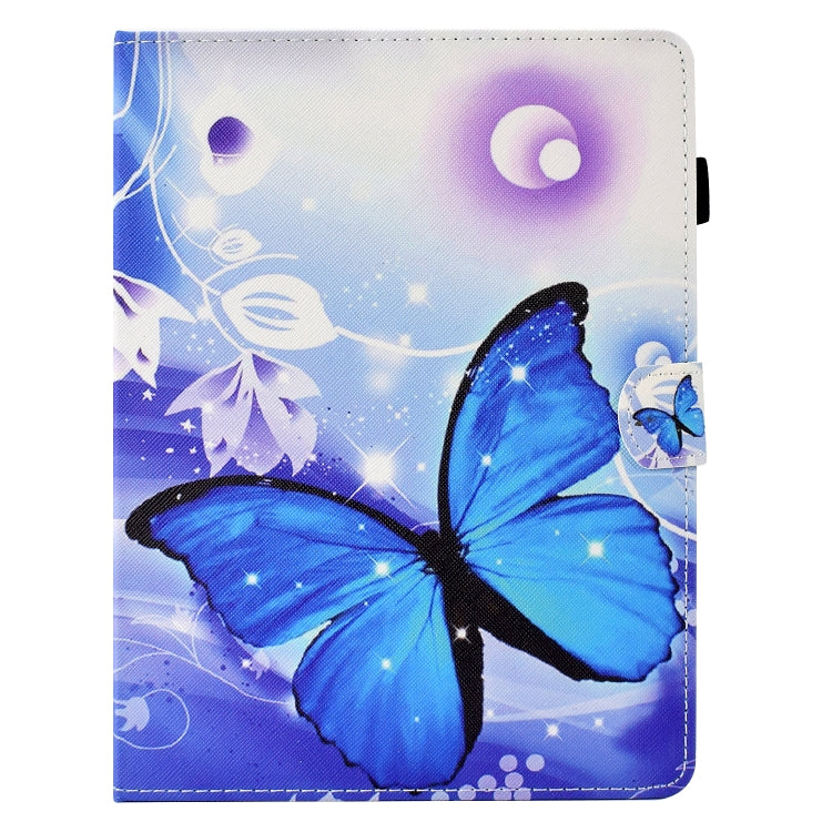 For 7 inch Tablet Electric Pressed TPU Leather Tablet Case(Blue Butterfly) - 7 inch by buy2fix | Online Shopping UK | buy2fix