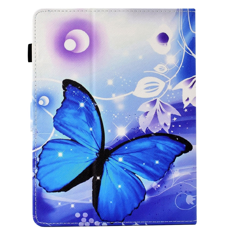 For 7 inch Tablet Electric Pressed TPU Leather Tablet Case(Blue Butterfly) - 7 inch by buy2fix | Online Shopping UK | buy2fix