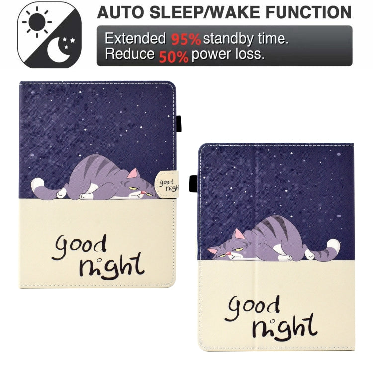For 7 inch Tablet Electric Pressed TPU Leather Tablet Case(Lazy Cat) - 7 inch by buy2fix | Online Shopping UK | buy2fix