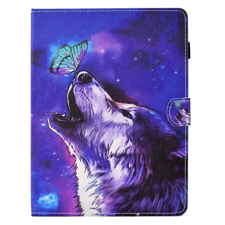 For 7 inch Tablet Electric Pressed TPU Leather Tablet Case(Butterfly Wolf) - 7 inch by buy2fix | Online Shopping UK | buy2fix
