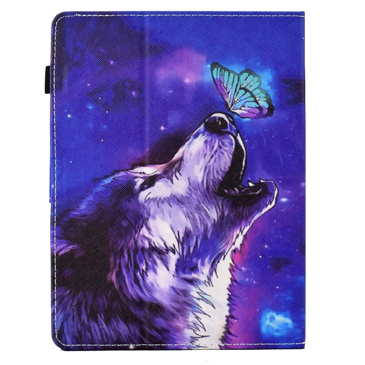 For 7 inch Tablet Electric Pressed TPU Leather Tablet Case(Butterfly Wolf) - 7 inch by buy2fix | Online Shopping UK | buy2fix