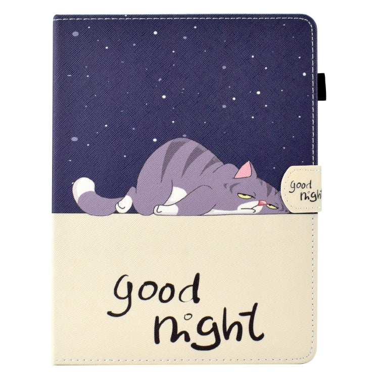 For 10 inch Tablet Electric Pressed TPU Leather Tablet Case(Lazy Cat) - 10 - 11 inch by buy2fix | Online Shopping UK | buy2fix