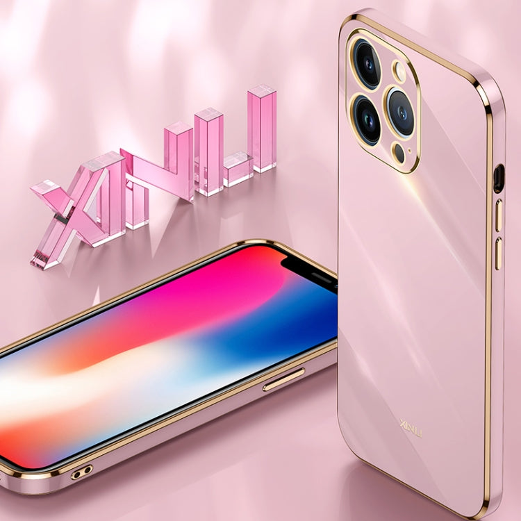 For iPhone 13 Pro Max XINLI Straight Edge 6D Electroplate TPU Phone Case(Black) - iPhone 13 Pro Max Cases by XINLI | Online Shopping UK | buy2fix