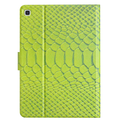 For Samsung Galaxy Tab A7 10.4 2020 Solid Color Crocodile Texture Leather Smart Tablet Case(Green) by buy2fix