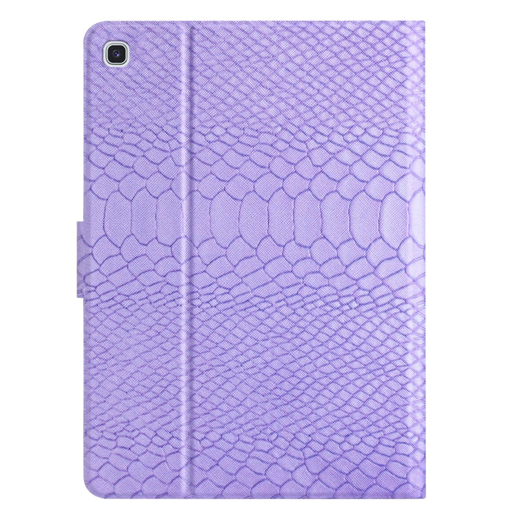 For Samsung Galaxy Tab A7 10.4 2020 Solid Color Crocodile Texture Leather Smart Tablet Case(Purple) by buy2fix
