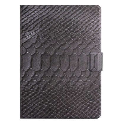 For Samsung Galaxy Tab A7 Lite Solid Color Crocodile Texture Leather Smart Tablet Case(Black) by buy2fix
