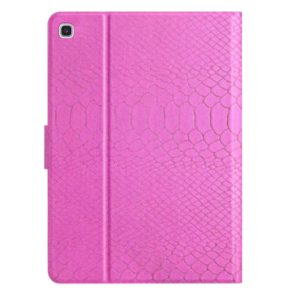 For Samsung Galaxy Tab A7 Lite Solid Color Crocodile Texture Leather Smart Tablet Case(Rose Red) by buy2fix