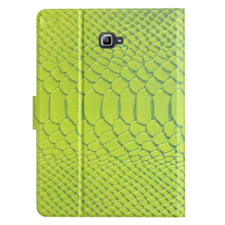 For Samsung Galaxy Tab A10.1 T850 Solid Color Crocodile Texture Leather Smart Tablet Case(Green) by buy2fix