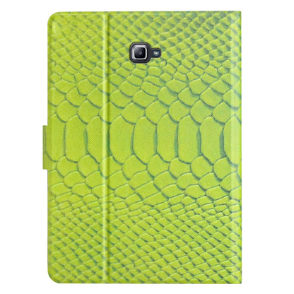 For Samsung Galaxy Tab A10.1 T850 Solid Color Crocodile Texture Leather Smart Tablet Case(Green) by buy2fix