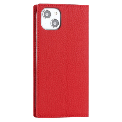 For iPhone 14 Plus Litchi Texture Genuine Leather Phone Case(Red) - iPhone 14 Plus Cases by buy2fix | Online Shopping UK | buy2fix