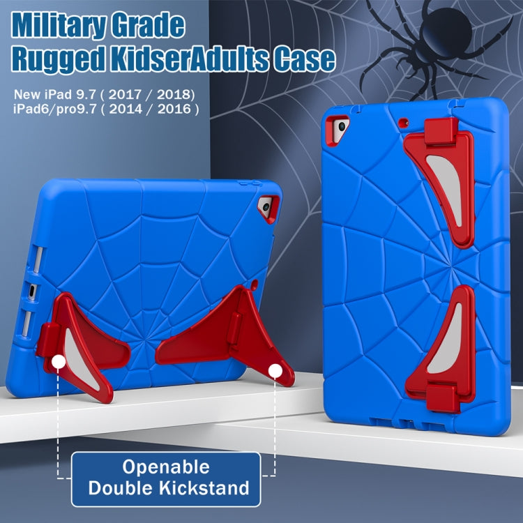 For iPad 9.7 2018 / 2017 / Air 2 Silicone + PC Shockproof Protective Tablet Case(Blue+Red) - iPad 9.7 (2018) & (2017) Cases by buy2fix | Online Shopping UK | buy2fix