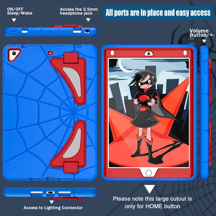 For iPad 9.7 2018 / 2017 / Air 2 Silicone + PC Shockproof Protective Tablet Case(Blue+Red) - iPad 9.7 (2018) & (2017) Cases by buy2fix | Online Shopping UK | buy2fix