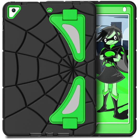 For iPad 9.7 2018 / 2017 / Air 2 Silicone + PC Shockproof Protective Tablet Case(Black+Green) - iPad 9.7 (2018) & (2017) Cases by buy2fix | Online Shopping UK | buy2fix