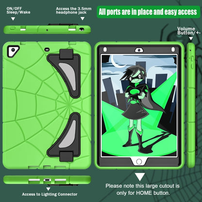 For iPad 9.7 2018 / 2017 / Air 2 Silicone + PC Shockproof Protective Tablet Case(Green+Black) - iPad 9.7 (2018) & (2017) Cases by buy2fix | Online Shopping UK | buy2fix