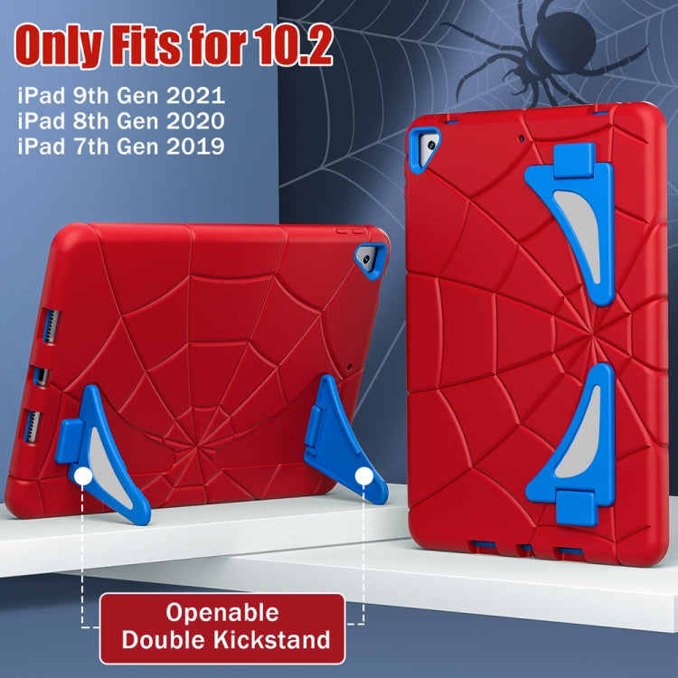 For iPad 10.2 2021 / 2020 / 2019 Silicone + PC Shockproof Protective Tablet Case(Red+Blue) - iPad 10.2 Cases by buy2fix | Online Shopping UK | buy2fix