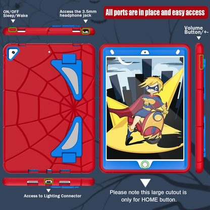 For iPad 10.2 2021 / 2020 / 2019 Silicone + PC Shockproof Protective Tablet Case(Red+Blue) - iPad 10.2 Cases by buy2fix | Online Shopping UK | buy2fix