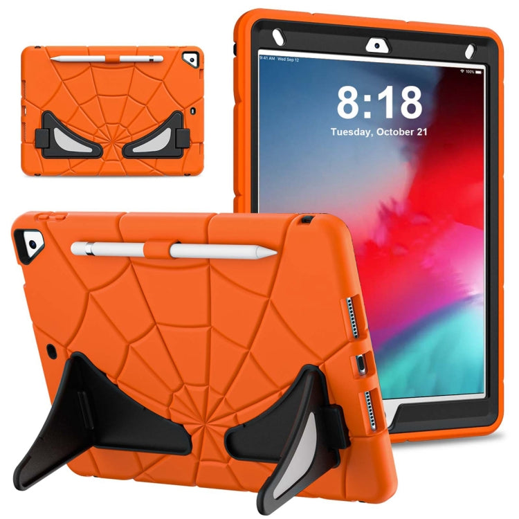 For iPad 10.2 2021 / 2020 / 2019 Silicone + PC Shockproof Protective Tablet Case (Black+Orange) - iPad 10.2 Cases by buy2fix | Online Shopping UK | buy2fix