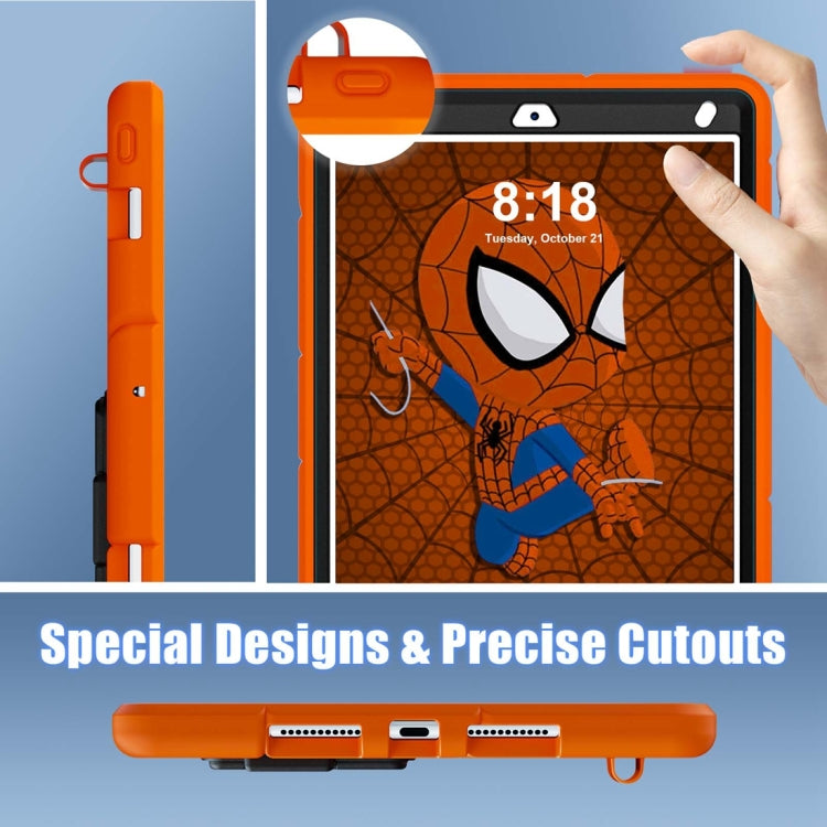 For iPad 10.2 2021 / 2020 / 2019 Silicone + PC Shockproof Protective Tablet Case (Black+Orange) - iPad 10.2 Cases by buy2fix | Online Shopping UK | buy2fix