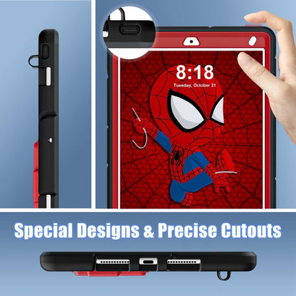 For iPad 10.2 2021 / 2020 / 2019 Silicone + PC Shockproof Protective Tablet Case (Black Red) - iPad 10.2 Cases by buy2fix | Online Shopping UK | buy2fix