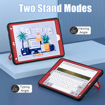 For iPad 10.2 2021 / 2020 / 2019 Silicone + PC Shockproof Protective Tablet Case (Black Red) - iPad 10.2 Cases by buy2fix | Online Shopping UK | buy2fix