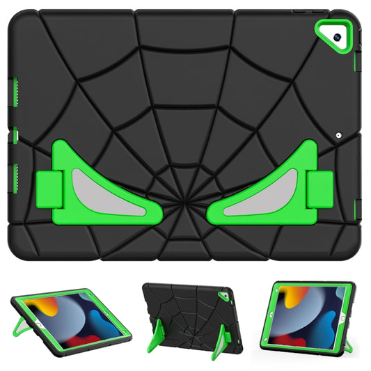 For iPad 10.2 2021 / 2020 / 2019 Silicone + PC Shockproof Protective Tablet Case(Black+Green) - iPad 10.2 Cases by buy2fix | Online Shopping UK | buy2fix