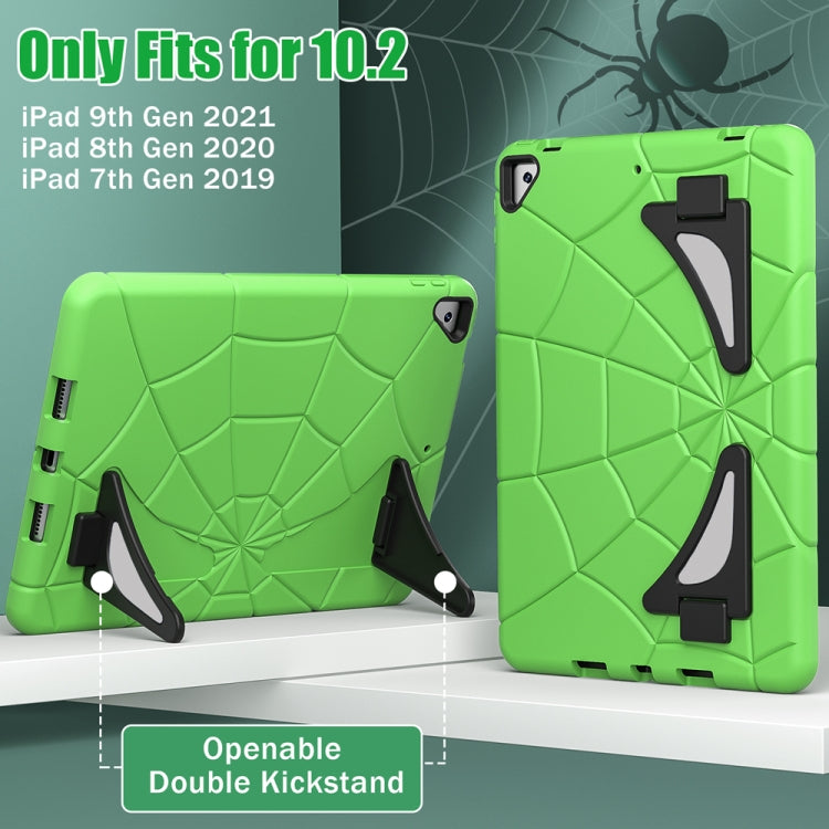 For iPad 10.2 2021 / 2020 / 2019 Silicone + PC Shockproof Protective Tablet Case(Green+Black) - iPad 10.2 Cases by buy2fix | Online Shopping UK | buy2fix