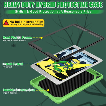 For iPad 10.2 2021 / 2020 / 2019 Silicone + PC Shockproof Protective Tablet Case(Green+Black) - iPad 10.2 Cases by buy2fix | Online Shopping UK | buy2fix