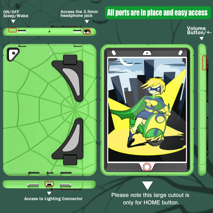 For iPad 10.2 2021 / 2020 / 2019 Silicone + PC Shockproof Protective Tablet Case(Green+Black) - iPad 10.2 Cases by buy2fix | Online Shopping UK | buy2fix