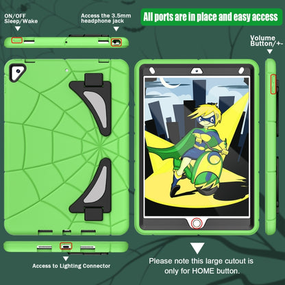 For iPad 10.2 2021 / 2020 / 2019 Silicone + PC Shockproof Protective Tablet Case(Green+Black) - iPad 10.2 Cases by buy2fix | Online Shopping UK | buy2fix