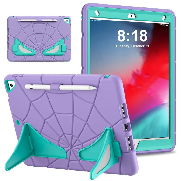 For iPad 10.2 2021 / 2020 / 2019 Silicone + PC Shockproof Protective Tablet Case (Purple + Mint Green) - iPad 10.2 Cases by buy2fix | Online Shopping UK | buy2fix