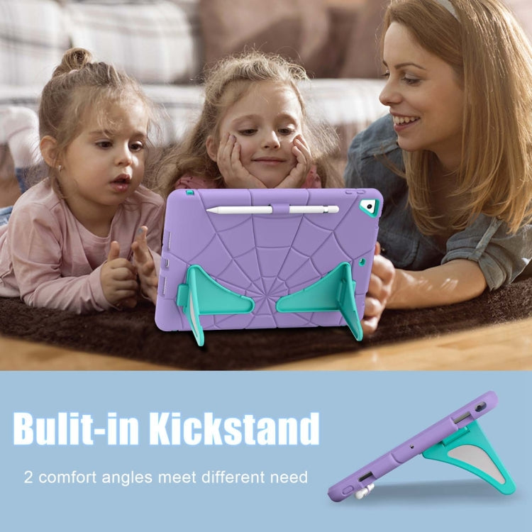 For iPad 10.2 2021 / 2020 / 2019 Silicone + PC Shockproof Protective Tablet Case (Purple + Mint Green) - iPad 10.2 Cases by buy2fix | Online Shopping UK | buy2fix